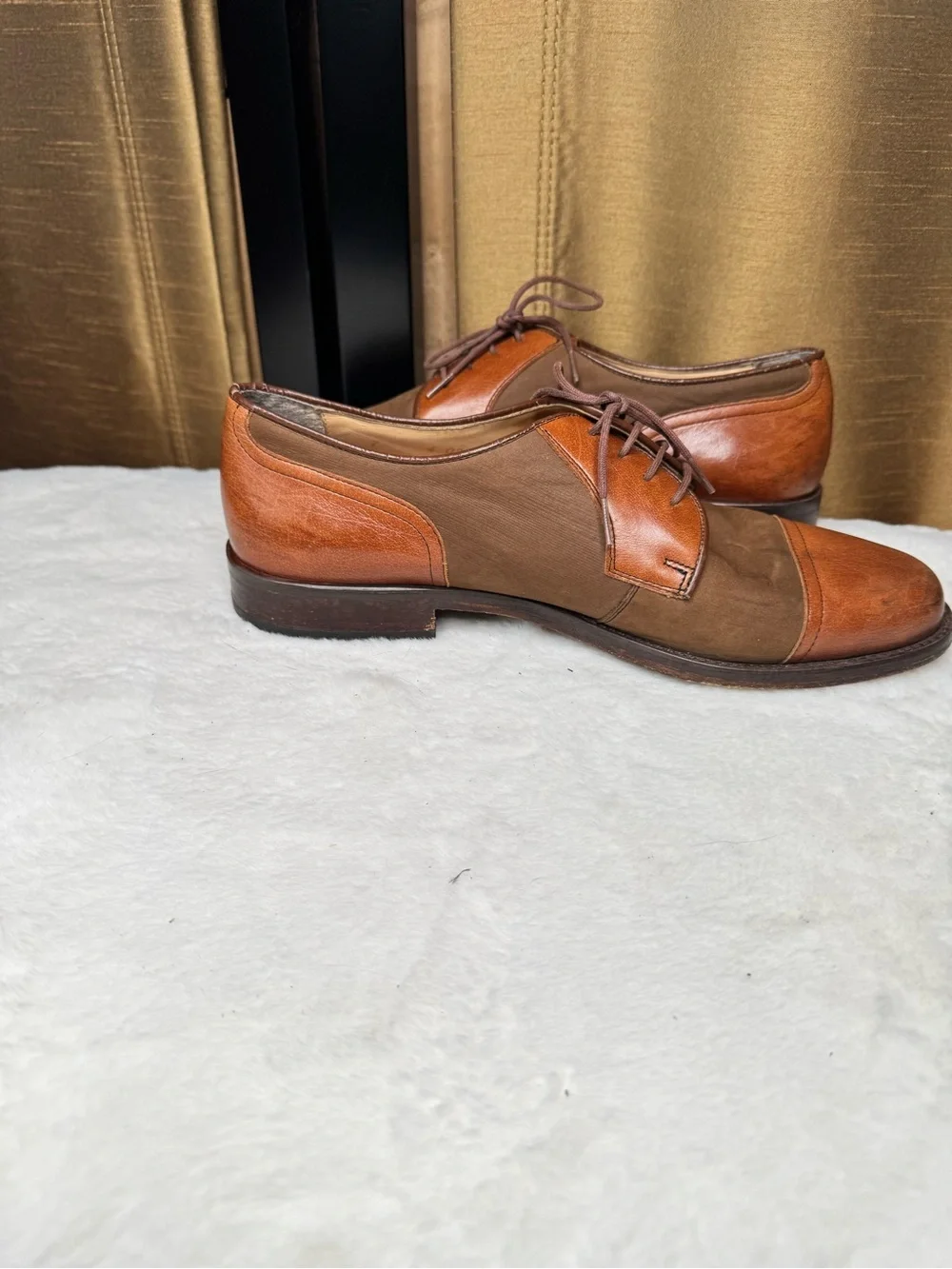 Gallus Fashion Brown Leather Cap Toe Oxford Dress Shoes Men’s US 8 Made Germany